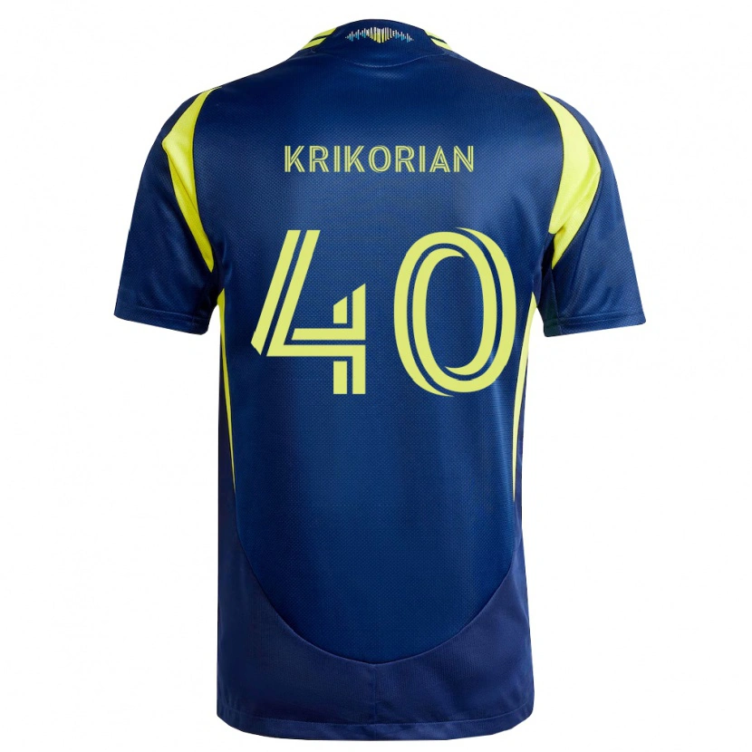 Danxen Heren Andre Krikorian #40 Geel Marineblauw Uitshirt Uittenue 2026/27 T-Shirt België