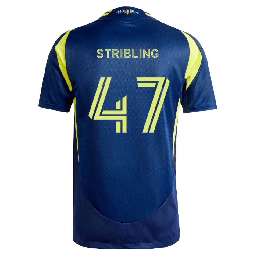 Danxen Heren Liam Stribling #47 Geel Marineblauw Uitshirt Uittenue 2026/27 T-Shirt België