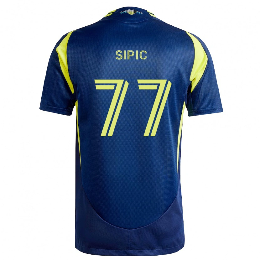 Danxen Heren Adem Sipić #77 Geel Marineblauw Uitshirt Uittenue 2026/27 T-Shirt België