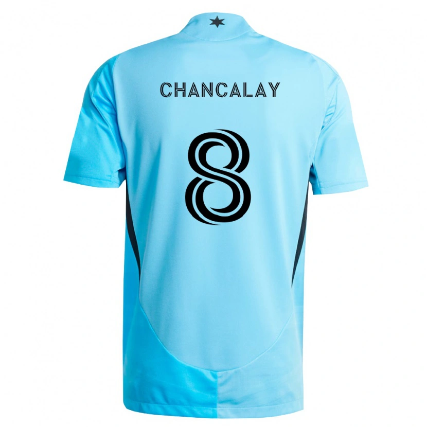 Danxen Heren Tomás Chancalay #8 Lichtblauw Zwart Uitshirt Uittenue 2026/27 T-Shirt België