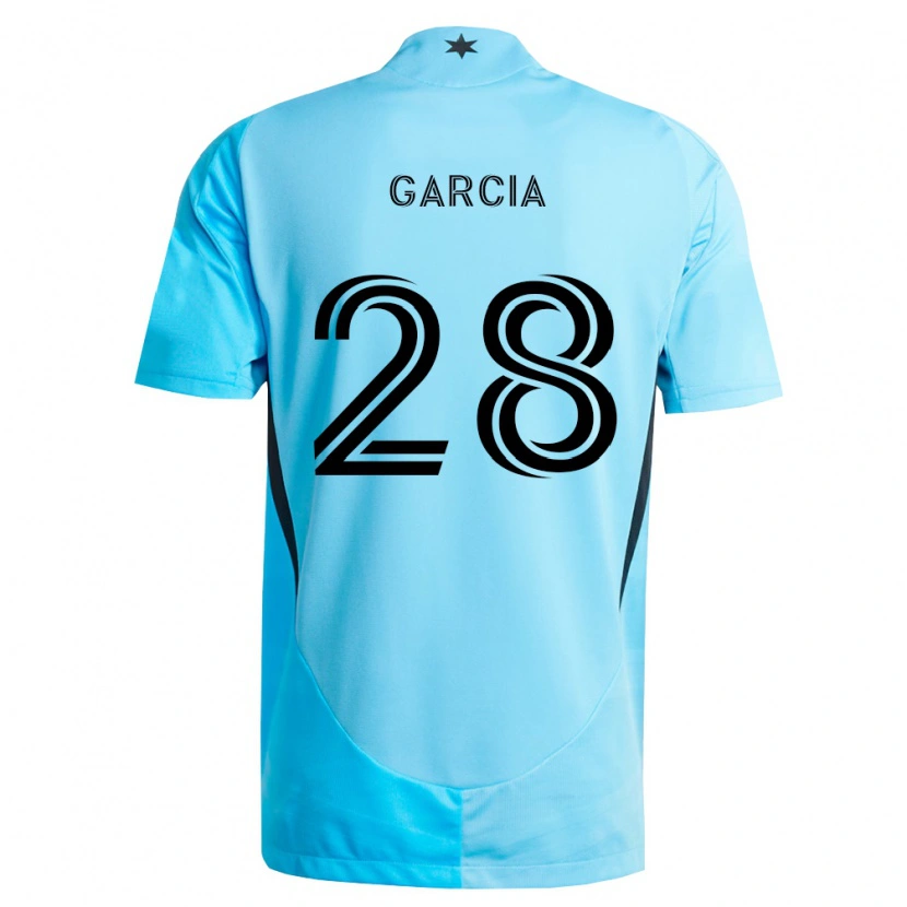 Danxen Heren Mender García #28 Lichtblauw Zwart Uitshirt Uittenue 2026/27 T-Shirt België