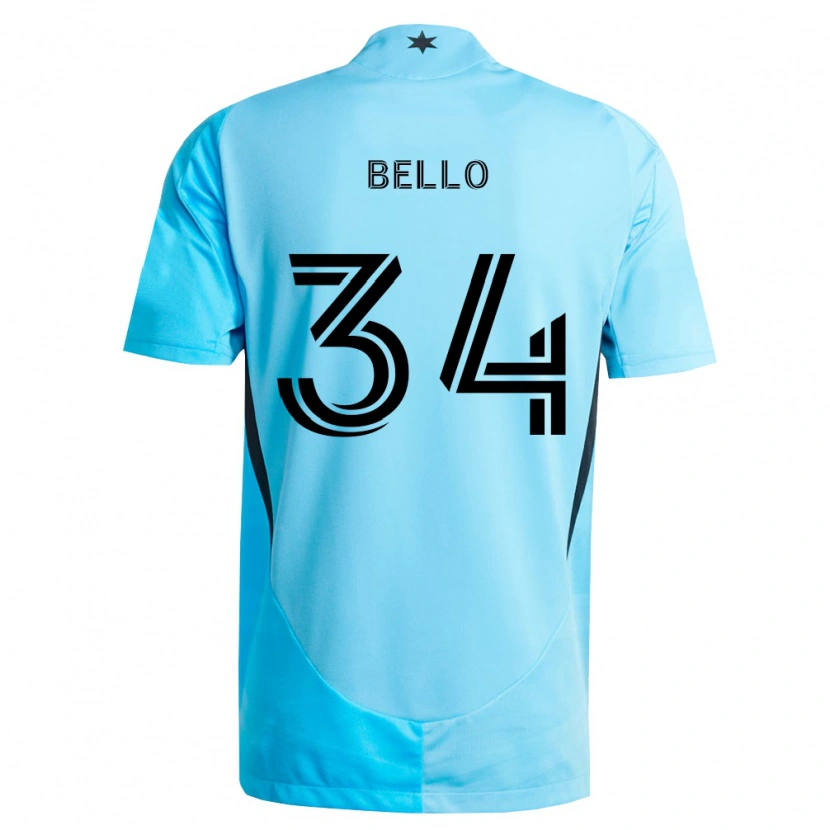Danxen Heren Zaydan Bello #34 Lichtblauw Zwart Uitshirt Uittenue 2026/27 T-Shirt België