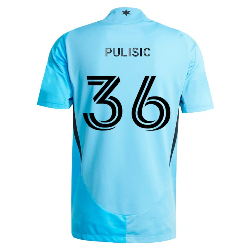 Danxen Heren Will Pulisic #36 Lichtblauw Zwart Uitshirt Uittenue 2026/27 T-Shirt België