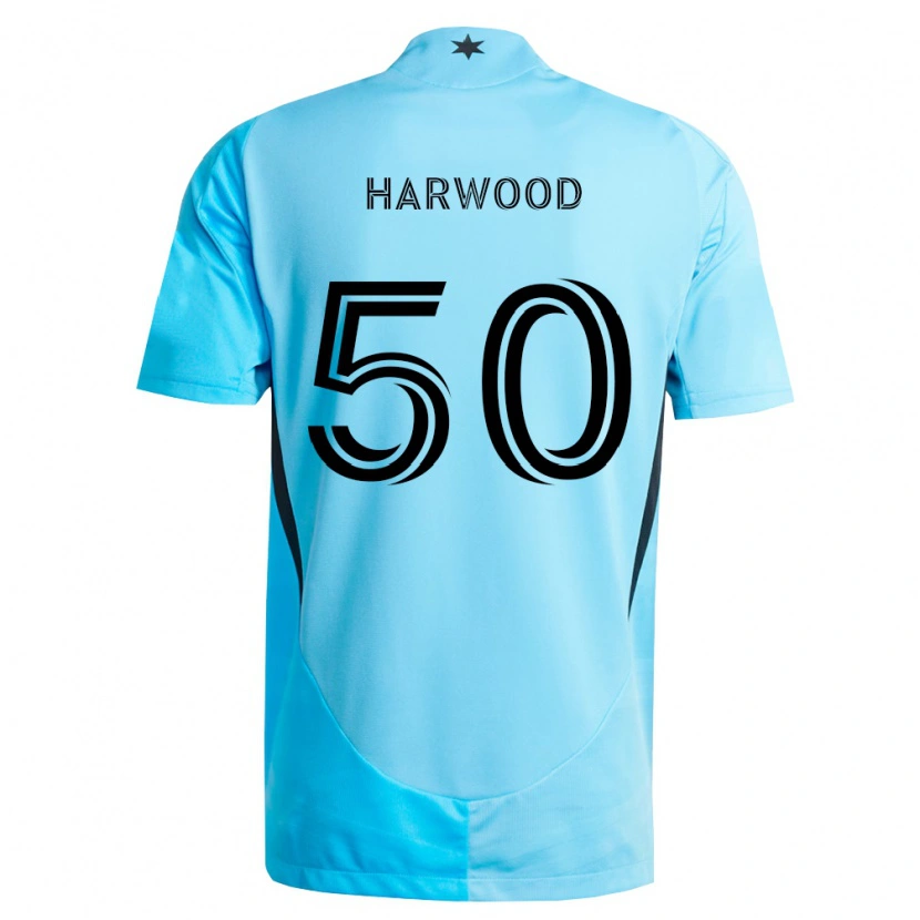Danxen Heren Max Harwood #50 Lichtblauw Zwart Uitshirt Uittenue 2026/27 T-Shirt België