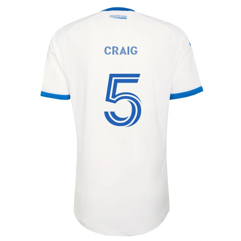 Danxen Heren Brandan Craig #5 Hemelsblauw Wit Uitshirt Uittenue 2026/27 T-Shirt België