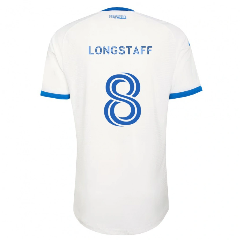 Danxen Heren Matty Longstaff #8 Hemelsblauw Wit Uitshirt Uittenue 2026/27 T-Shirt België