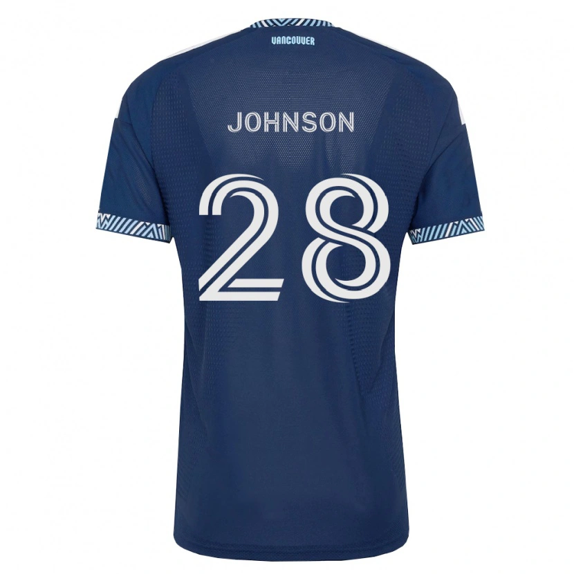 Danxen Heren Tate Johnson #28 Diep Blauw Wit Uitshirt Uittenue 2026/27 T-Shirt België