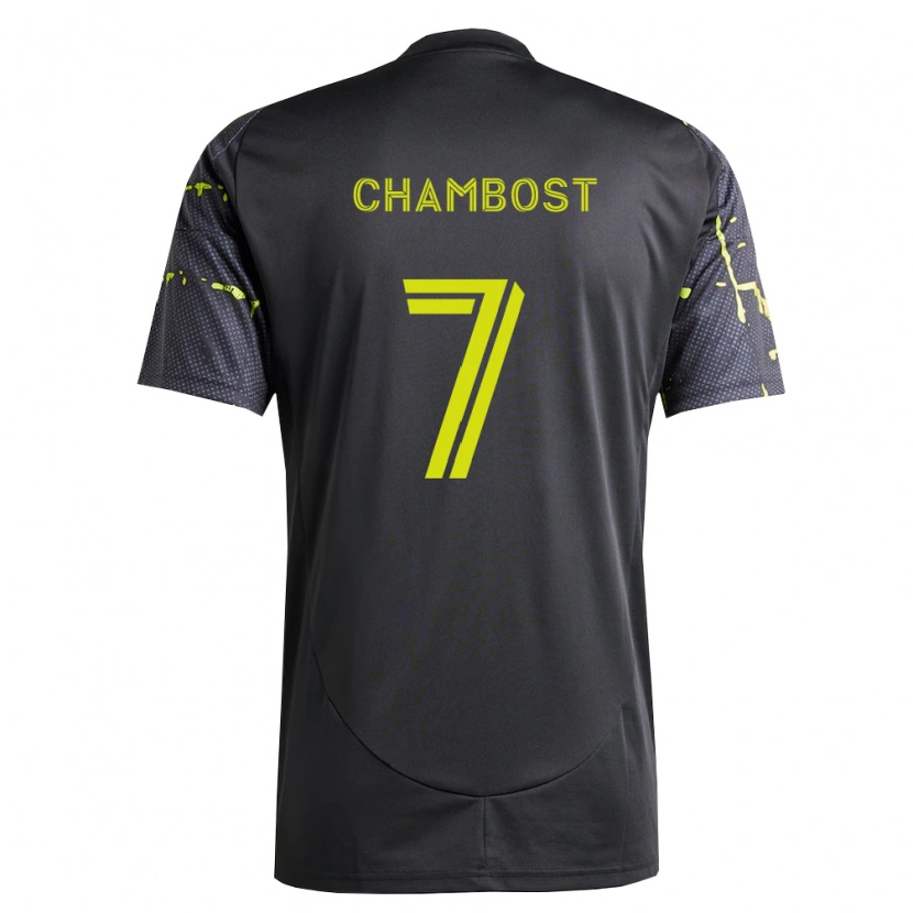 Danxen Heren Dylan Chambost #7 Fluorescerend Geel Zwart Uitshirt Uittenue 2026/27 T-Shirt België