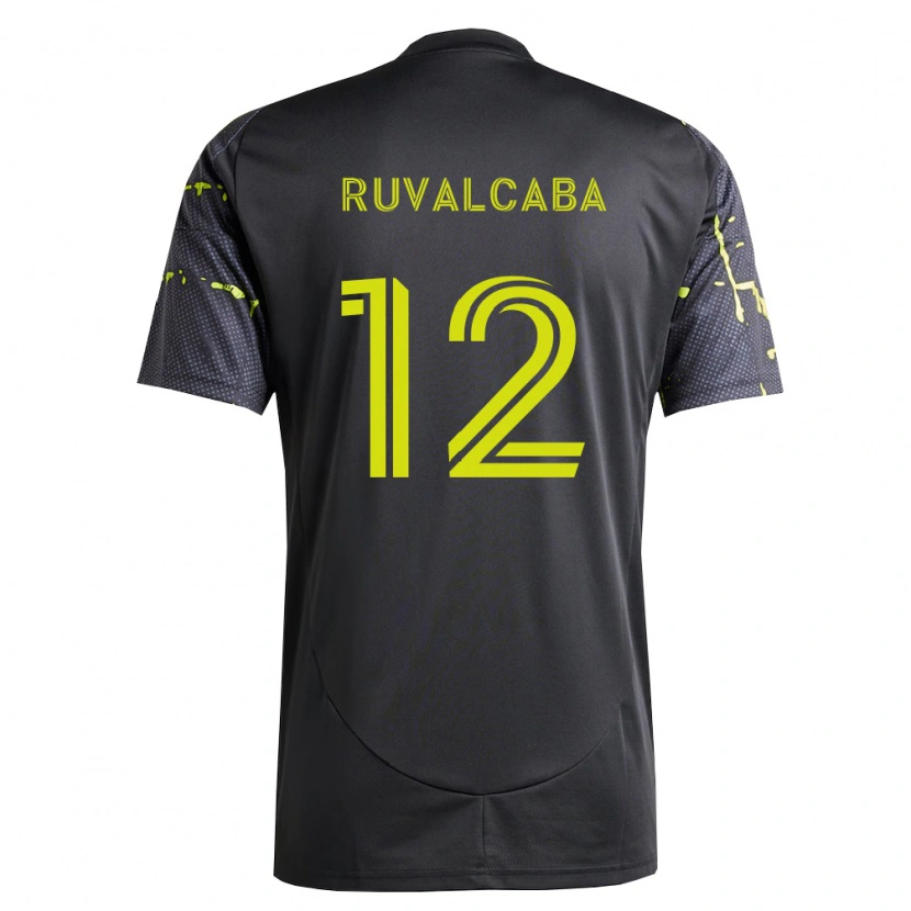 Danxen Heren Cesar Ruvalcaba #12 Fluorescerend Geel Zwart Uitshirt Uittenue 2026/27 T-Shirt België