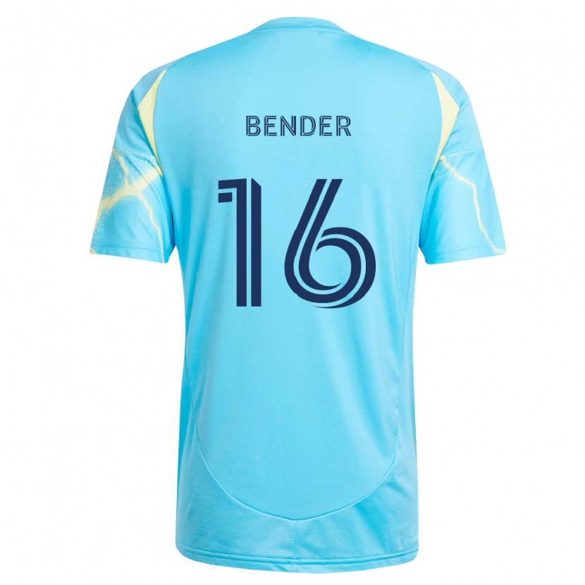 Danxen Heren Ben Bender #16 Lichtblauw Zwart Lichtgeel Uitshirt Uittenue 2026/27 T-Shirt België