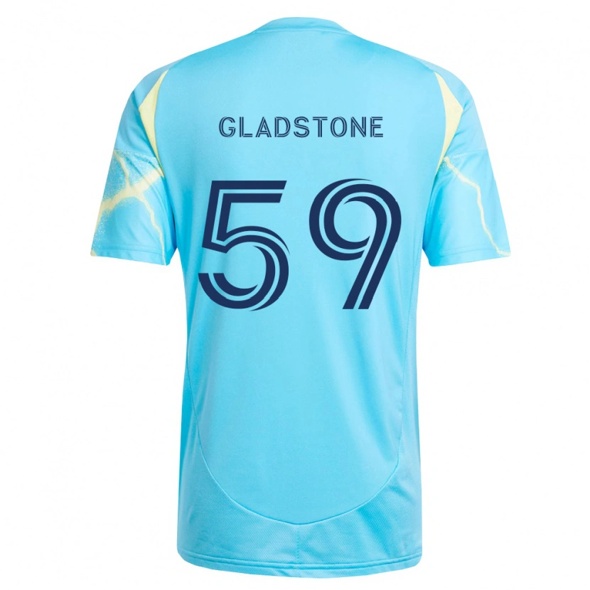 Danxen Heren Tyler Gladstone #59 Lichtblauw Zwart Lichtgeel Uitshirt Uittenue 2026/27 T-Shirt België