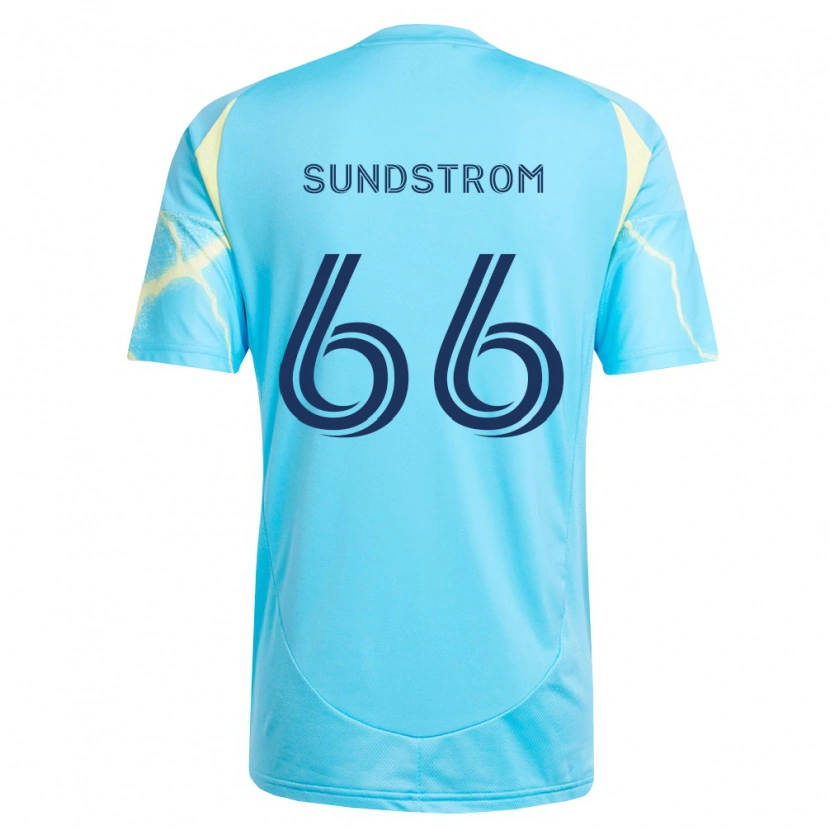Danxen Heren Finn Sundstrom #66 Lichtblauw Zwart Lichtgeel Uitshirt Uittenue 2026/27 T-Shirt België