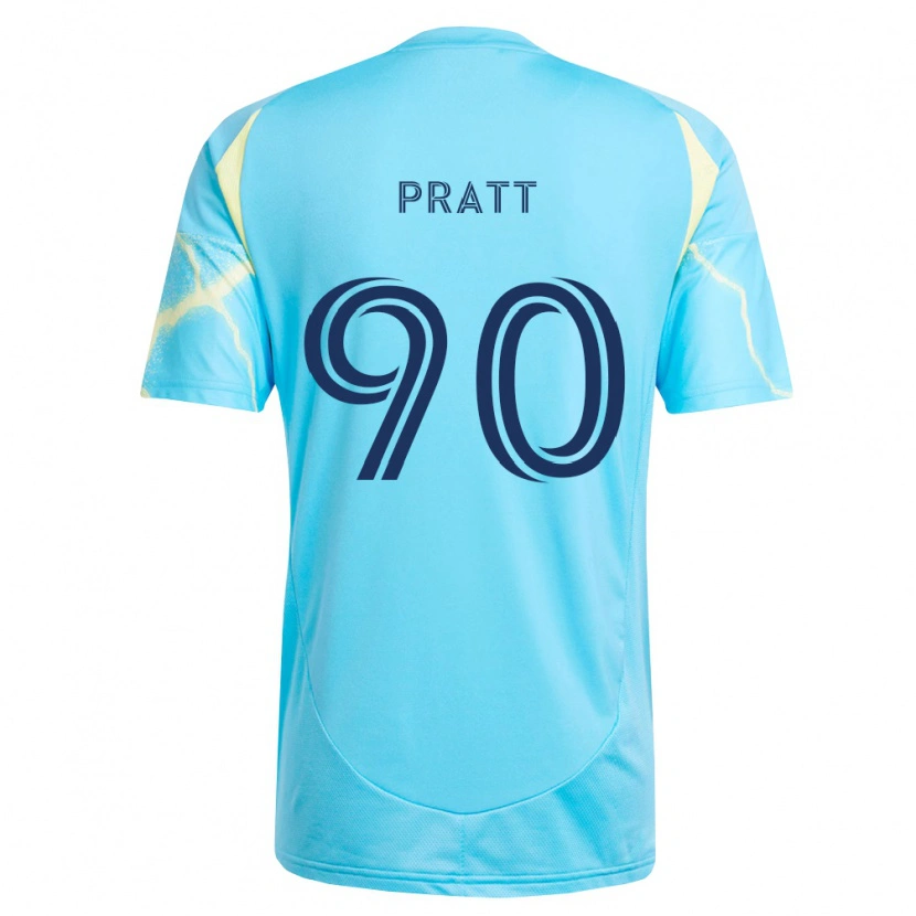 Danxen Heren Oliver Pratt #90 Lichtblauw Zwart Lichtgeel Uitshirt Uittenue 2026/27 T-Shirt België