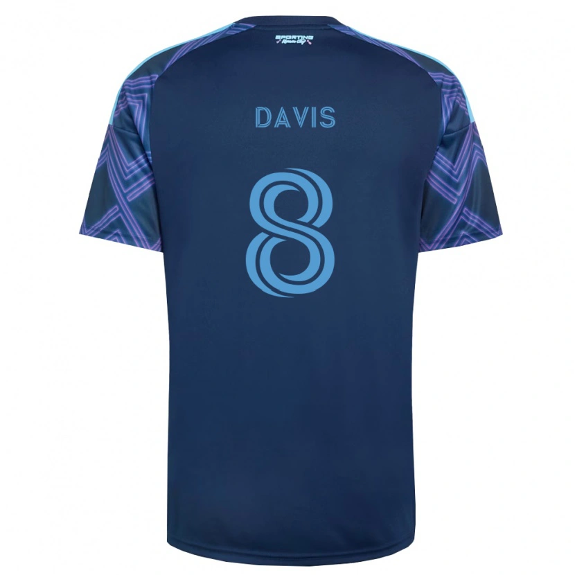 Danxen Heren Jake Davis #8 Koninklijk Blauw Paars Uitshirt Uittenue 2026/27 T-Shirt België