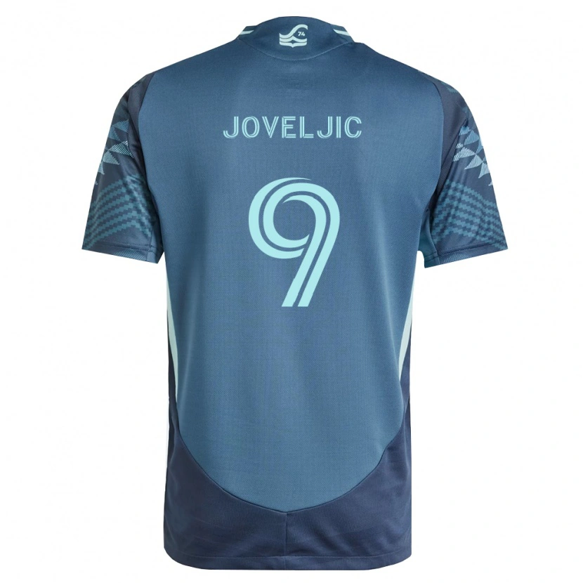 Danxen Heren Dejan Joveljić #9 Marineblauw Groen Uitshirt Uittenue 2026/27 T-Shirt België