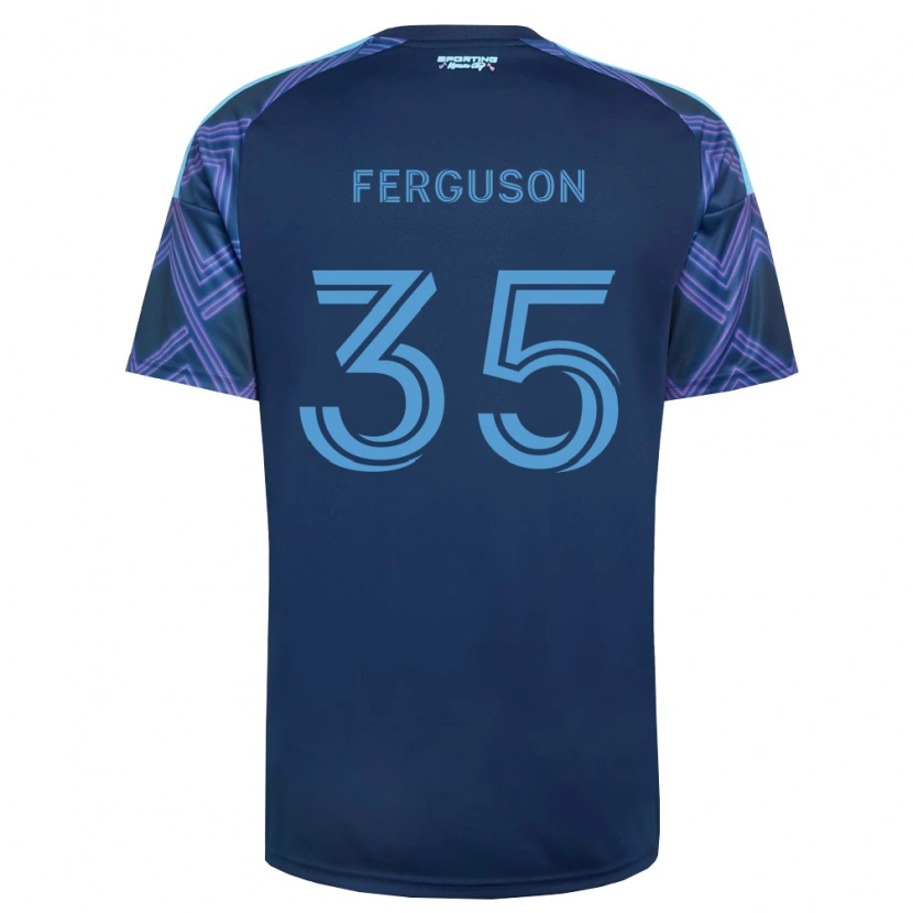 Danxen Heren Mitchell Ferguson #35 Koninklijk Blauw Paars Uitshirt Uittenue 2026/27 T-Shirt België