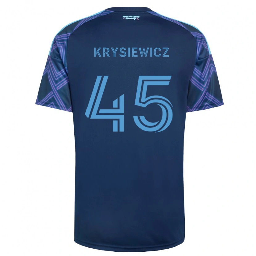Danxen Heren Brady Krysiewicz #45 Koninklijk Blauw Paars Uitshirt Uittenue 2026/27 T-Shirt België