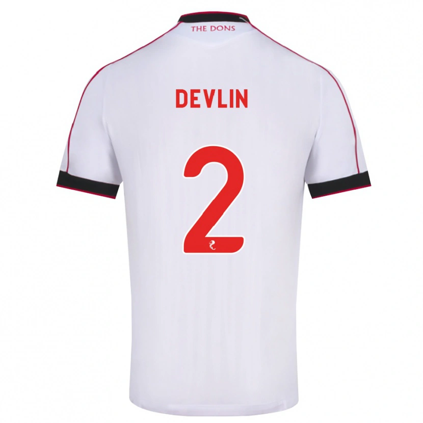 Danxen Heren Nicky Devlin #2 Zwart Rood Wit Uitshirt Uittenue 2026/27 T-Shirt België