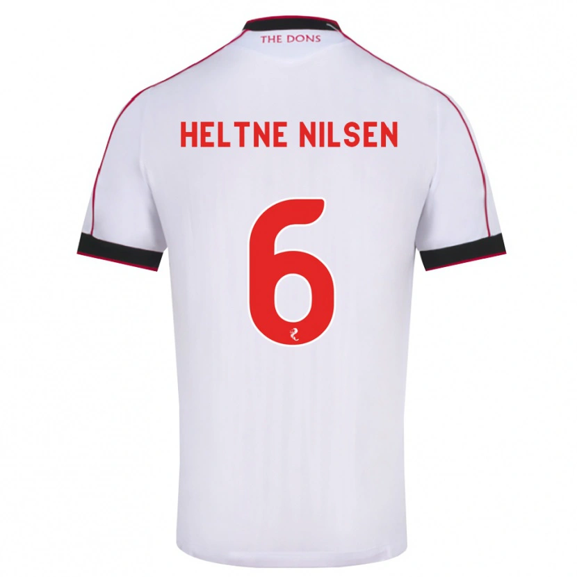 Danxen Heren Sivert Heltne Nilsen #6 Zwart Rood Wit Uitshirt Uittenue 2026/27 T-Shirt België