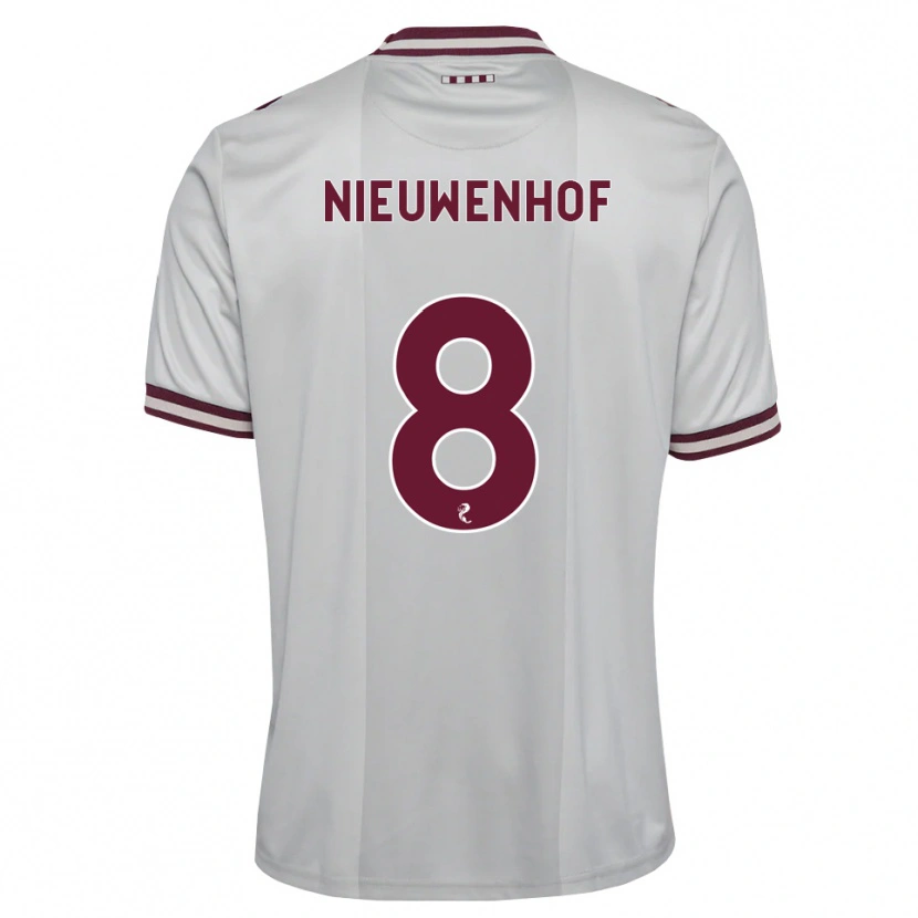 Danxen Heren Calem Nieuwenhof #8 Wit Bordeauxrood Uitshirt Uittenue 2026/27 T-Shirt België
