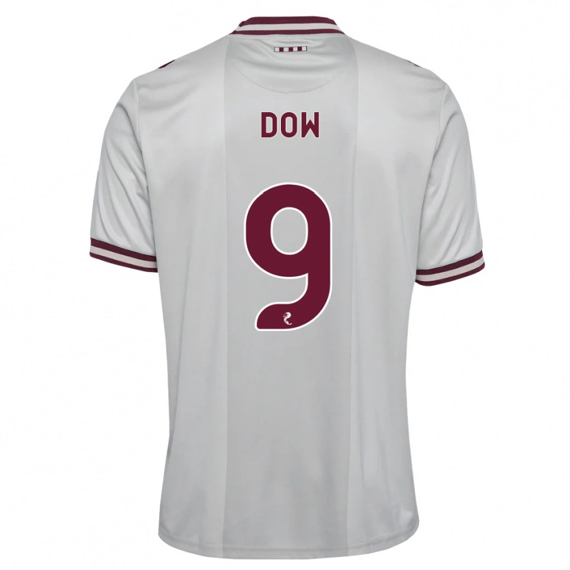 Danxen Heren Connor Dow #9 Wit Bordeauxrood Uitshirt Uittenue 2026/27 T-Shirt België