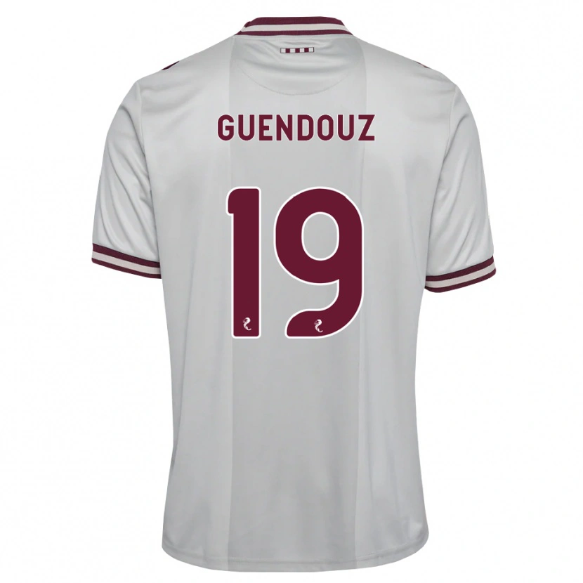 Danxen Heren Sabri Guendouz #19 Wit Bordeauxrood Uitshirt Uittenue 2026/27 T-Shirt België