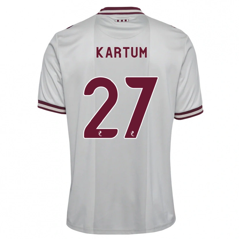 Danxen Heren Sander Kartum #27 Wit Bordeauxrood Uitshirt Uittenue 2026/27 T-Shirt België