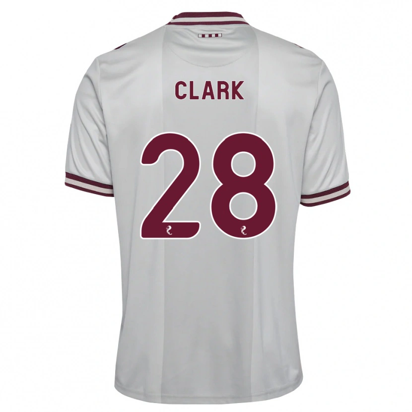 Danxen Heren Zander Clark #28 Wit Bordeauxrood Uitshirt Uittenue 2026/27 T-Shirt België