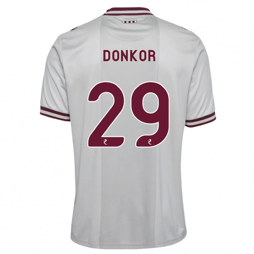 Danxen Heren Jaedon Donkor #29 Wit Bordeauxrood Uitshirt Uittenue 2026/27 T-Shirt België