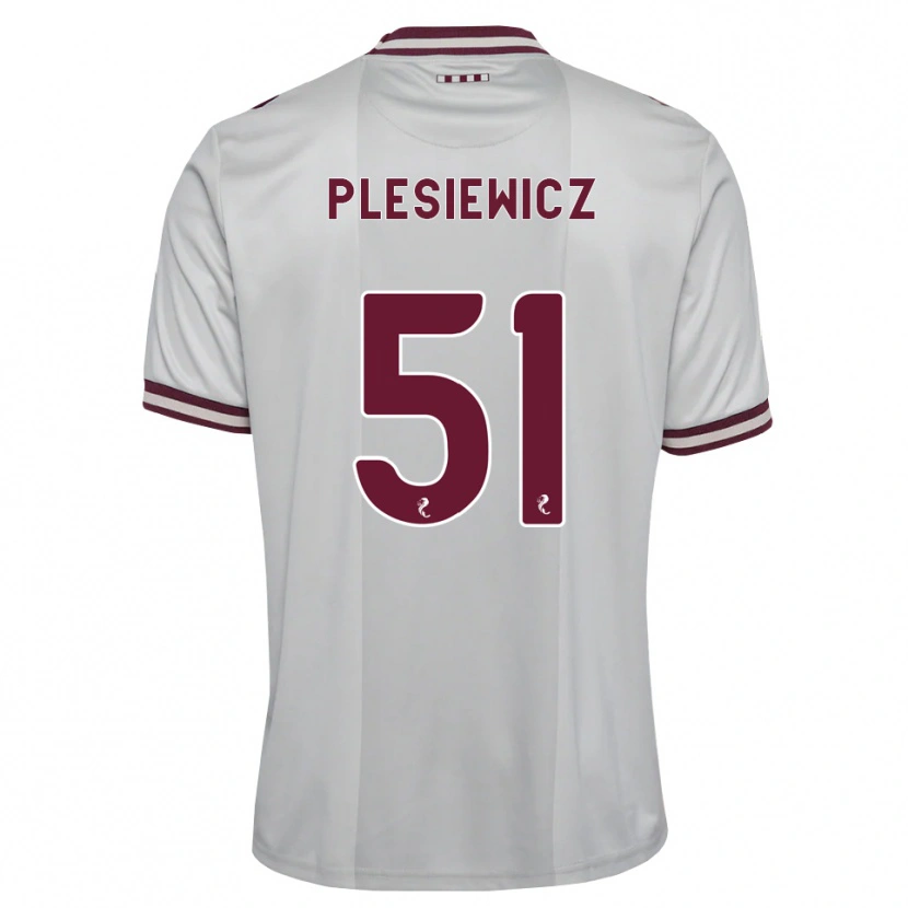 Danxen Heren Szymon Plesiewicz #51 Wit Bordeauxrood Uitshirt Uittenue 2026/27 T-Shirt België