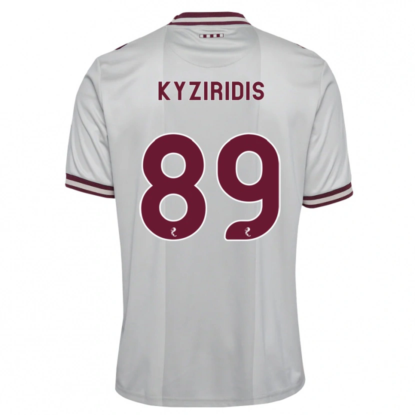 Danxen Heren Alexandros Kyziridis #89 Wit Bordeauxrood Uitshirt Uittenue 2026/27 T-Shirt België