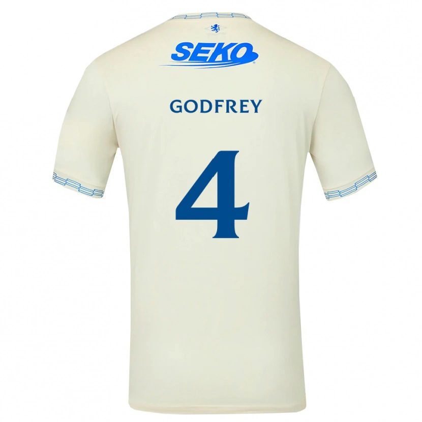 Danxen Heren Ben Godfrey #4 Diepblauw Wit Uitshirt Uittenue 2026/27 T-Shirt België