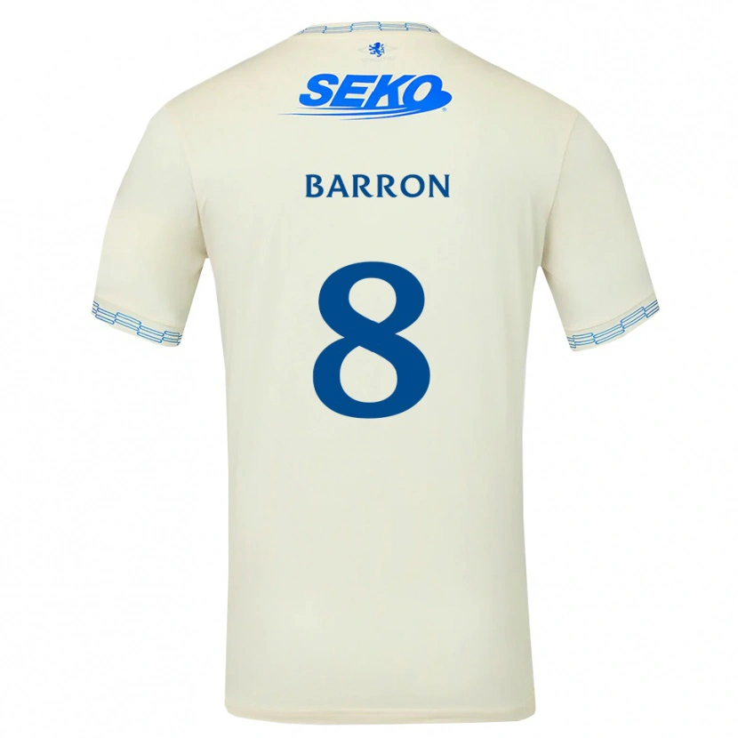 Danxen Heren Connor Barron #8 Diepblauw Wit Uitshirt Uittenue 2026/27 T-Shirt België