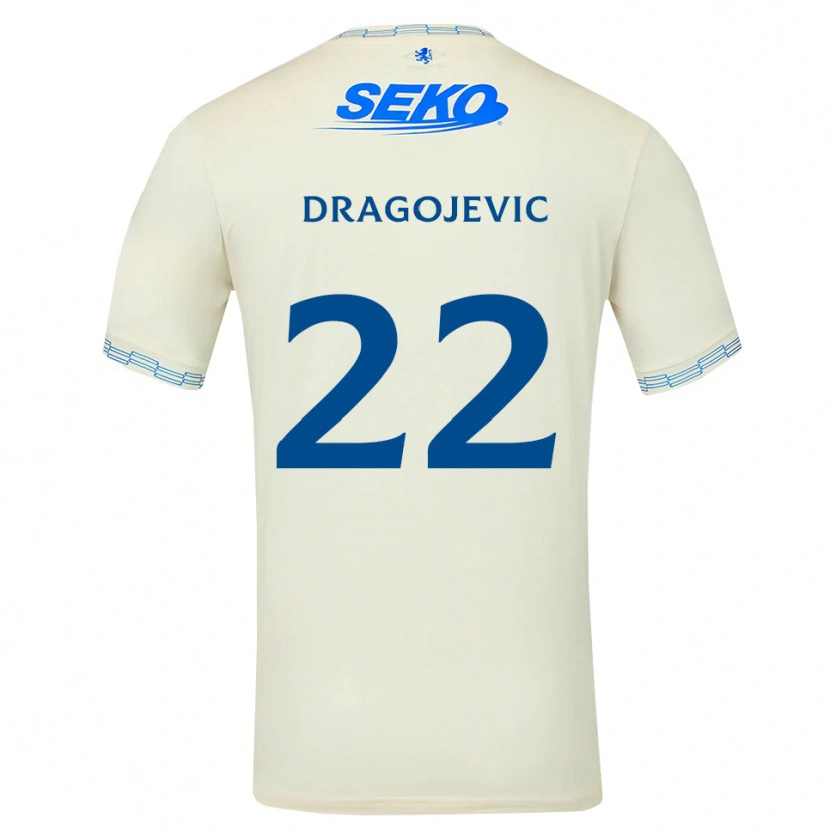 Danxen Heren Vanja Dragojevic #22 Diepblauw Wit Uitshirt Uittenue 2026/27 T-Shirt België