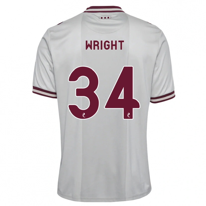 Danxen Heren Kieran Wright #34 Wit Bordeauxrood Uitshirt Uittenue 2026/27 T-Shirt België
