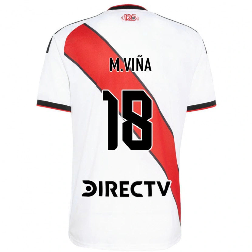 Danxen Dames Matías Viña #18 Rood Wit Zwart Thuisshirt Thuistenue 2026/27 T-Shirt België