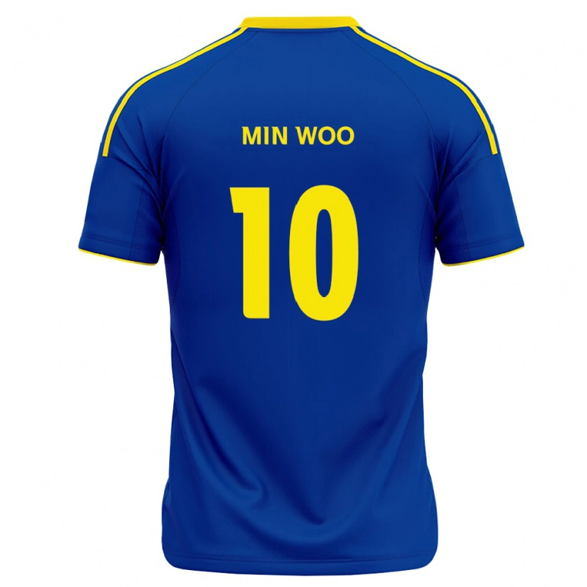 Danxen Dames Min-Woo Kim #10 Koninklijk Blauw Geel Thuisshirt Thuistenue 2026/27 T-Shirt België