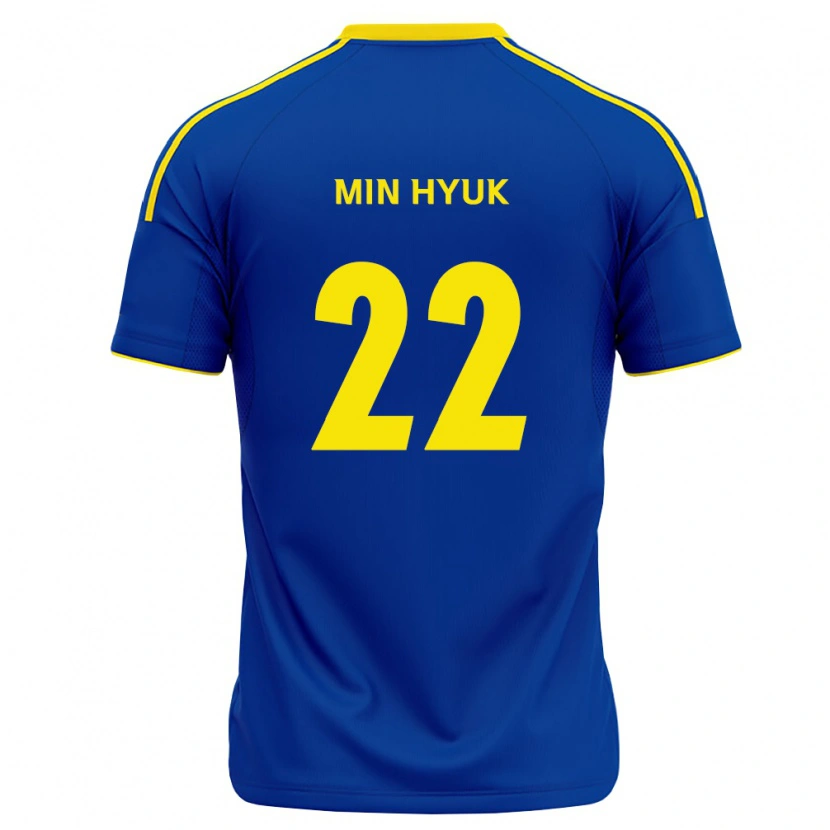 Danxen Dames Min-Hyuk Lee #22 Koninklijk Blauw Geel Thuisshirt Thuistenue 2026/27 T-Shirt België