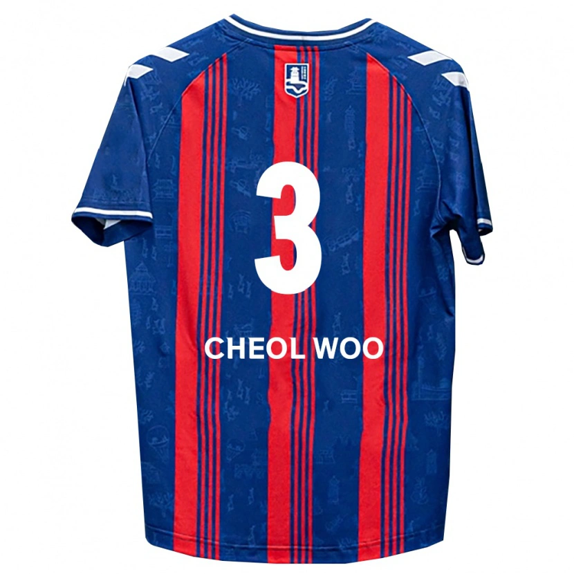 Danxen Dames Cheol-Woo Park #3 Blauw Rood Wit Thuisshirt Thuistenue 2026/27 T-Shirt België