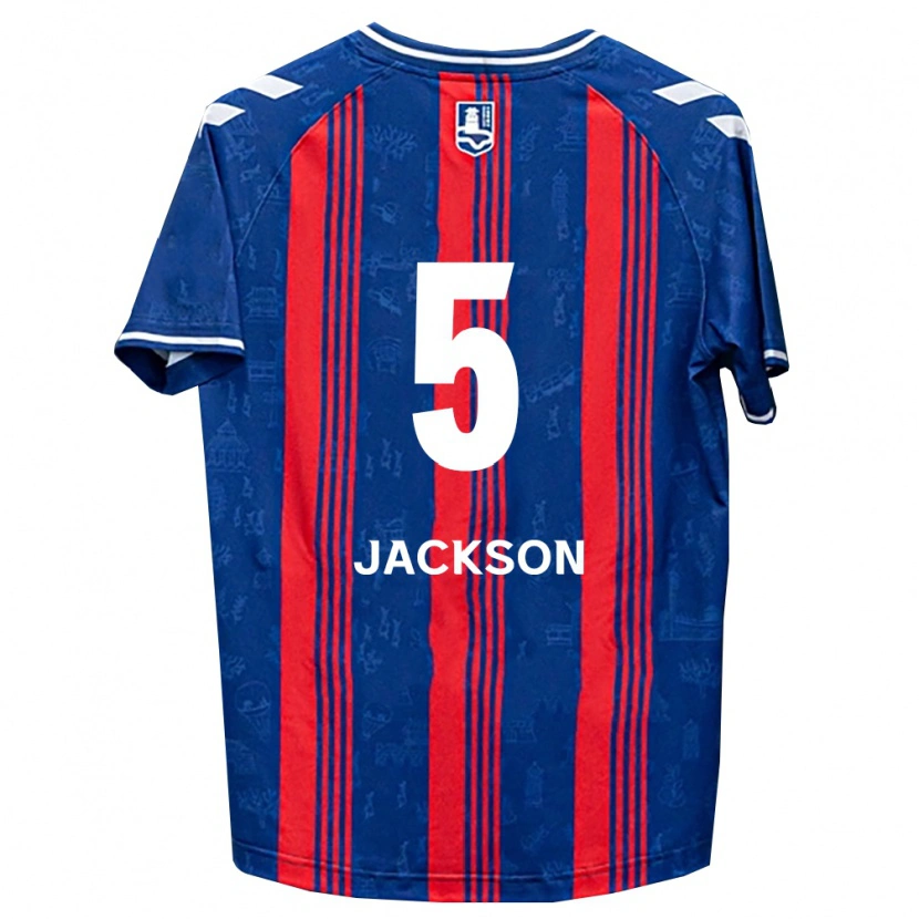 Danxen Dames Lachlan Jackson #5 Blauw Rood Wit Thuisshirt Thuistenue 2026/27 T-Shirt België