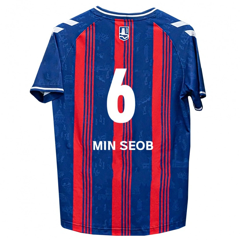 Danxen Dames Min-Seob Song #6 Blauw Rood Wit Thuisshirt Thuistenue 2026/27 T-Shirt België