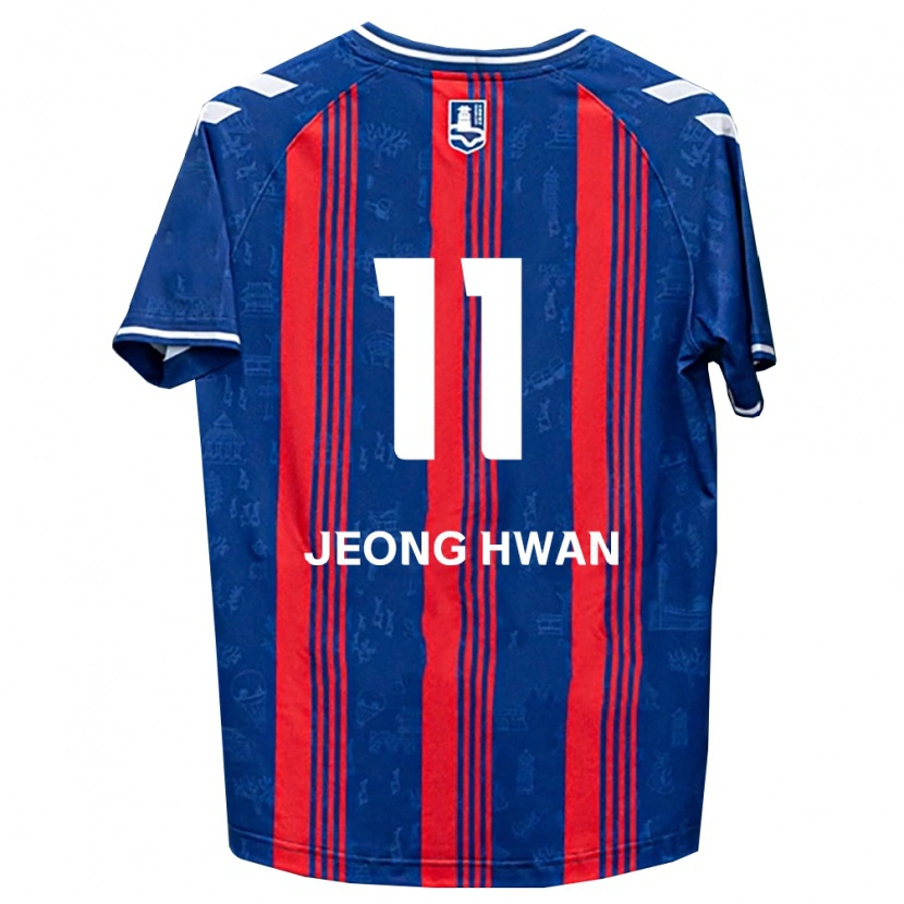Danxen Dames Jeong-Hwan Kim #11 Blauw Rood Wit Thuisshirt Thuistenue 2026/27 T-Shirt België