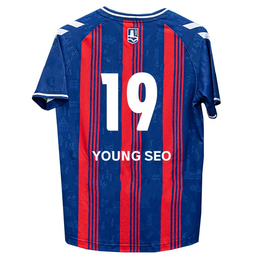 Danxen Dames Young-Seo Lee #19 Blauw Rood Wit Thuisshirt Thuistenue 2026/27 T-Shirt België