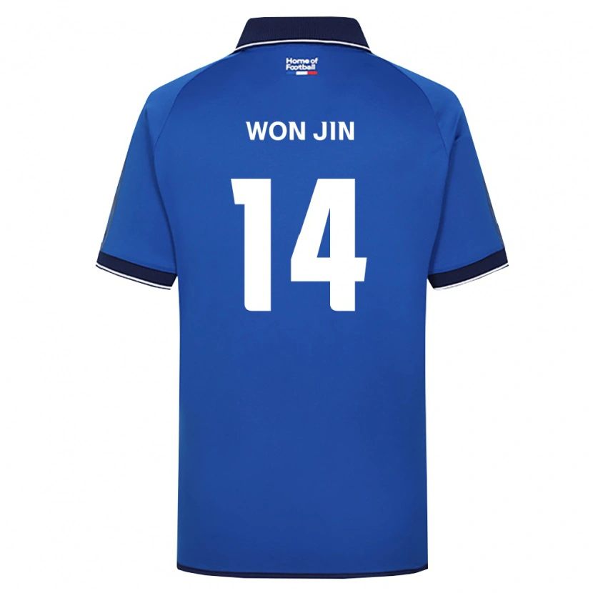 Danxen Dames Won-Jin Hong #14 Koninklijk Blauw Wit Rood Thuisshirt Thuistenue 2026/27 T-Shirt België