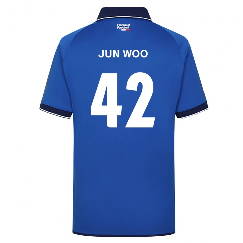 Danxen Dames Jun-Woo Lee #42 Koninklijk Blauw Wit Rood Thuisshirt Thuistenue 2026/27 T-Shirt België