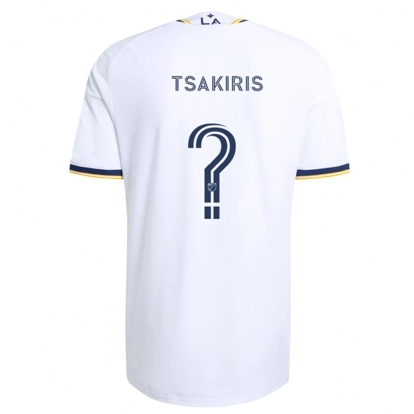 Danxen Dames Mateo Tsakiris #0 Blauw Geel En Wit Thuisshirt Thuistenue 2026/27 T-Shirt België