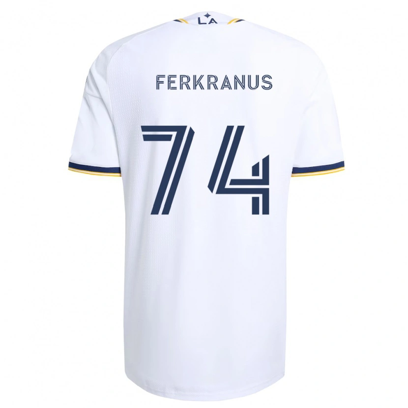 Danxen Dames Marcus Ferkranus #74 Blauw Geel En Wit Thuisshirt Thuistenue 2026/27 T-Shirt België