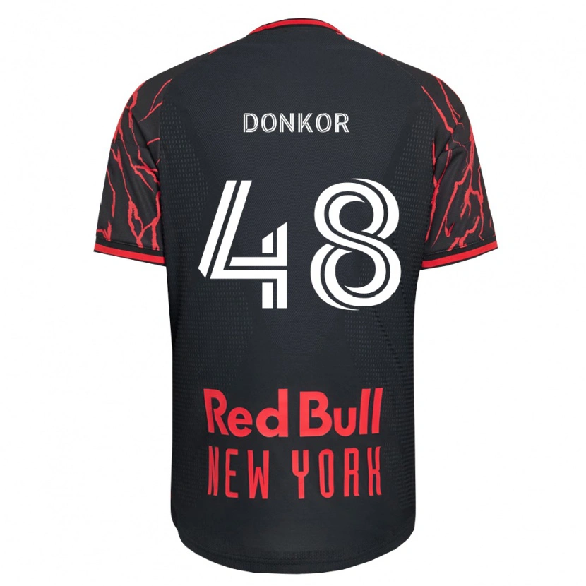 Danxen Dames Ronald Donkor #48 Rood Zwart Wit Thuisshirt Thuistenue 2026/27 T-Shirt België