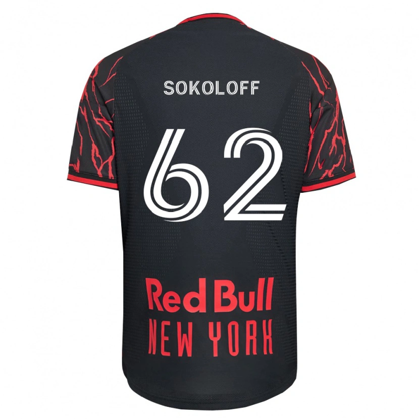 Danxen Dames Paul Sokoloff #62 Rood Zwart Wit Thuisshirt Thuistenue 2026/27 T-Shirt België