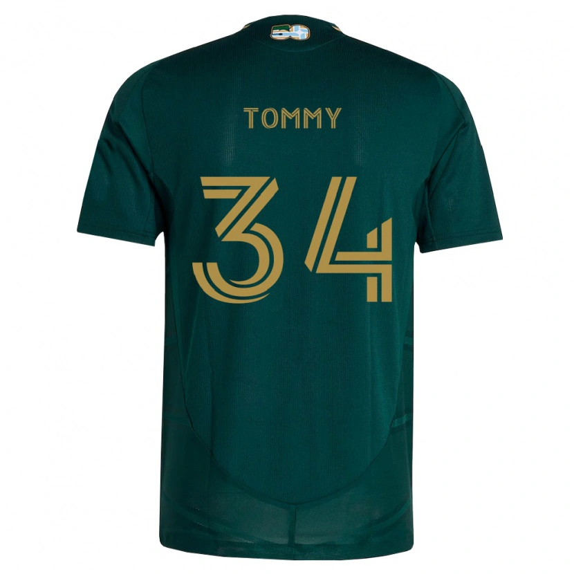 Danxen Dames Calem Tommy #34 Donkergroen Bruin Thuisshirt Thuistenue 2026/27 T-Shirt België
